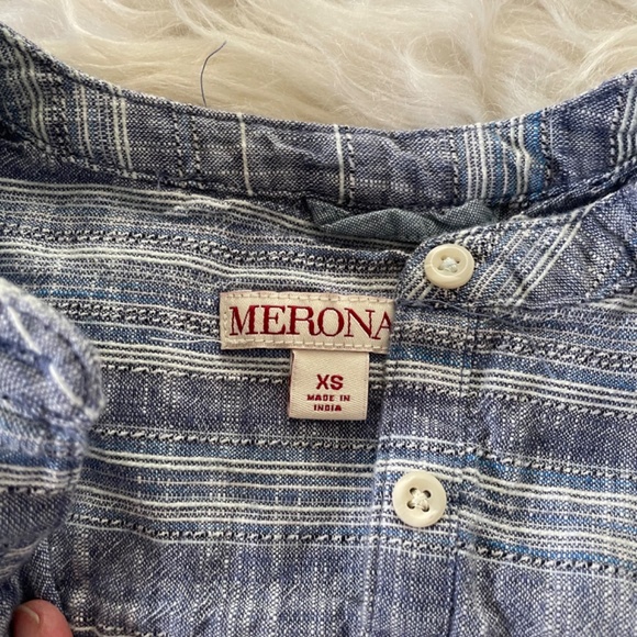 Merona Blue Striped Swim Coverup - Picture 5 of 10